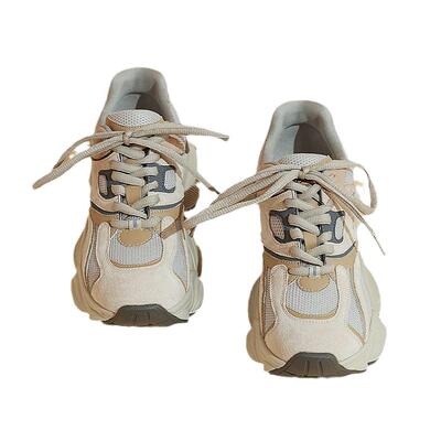 达芙妮灰色老爹鞋女款厚底