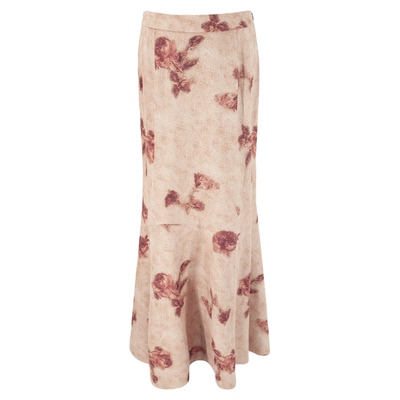 SYT自制时髦高腰花朵鱼尾半身裙