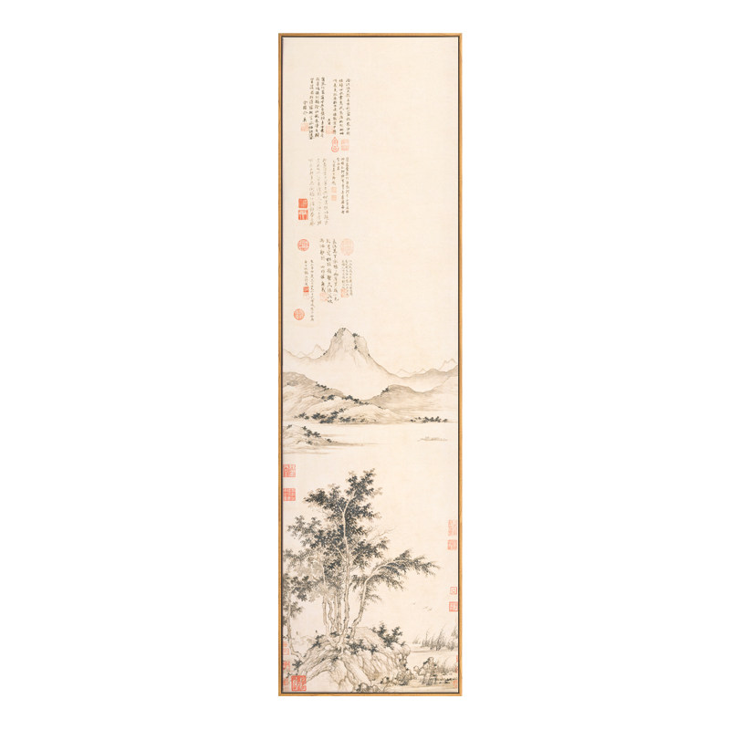 新中式风大幅茶楼玄关书房装饰画