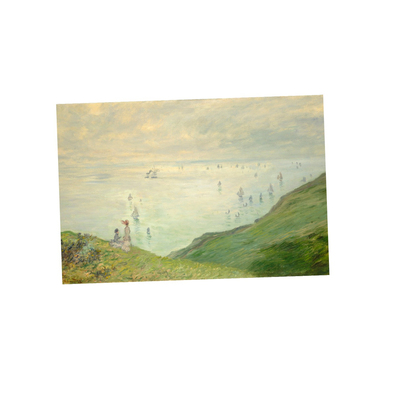 莫奈悬崖岩门卡片海边风景海边油画作品装饰留言记事卡主持题词卡