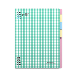 pecpecwell格纹款活页笔记本B5可拆卸内页防水手账本商务简约高级感记事本小清新学生活页本便携横线网格空白