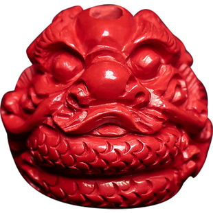 万山原石高含量红朱砂十二生肖朱砂珠diy儿童手串散珠配饰男女