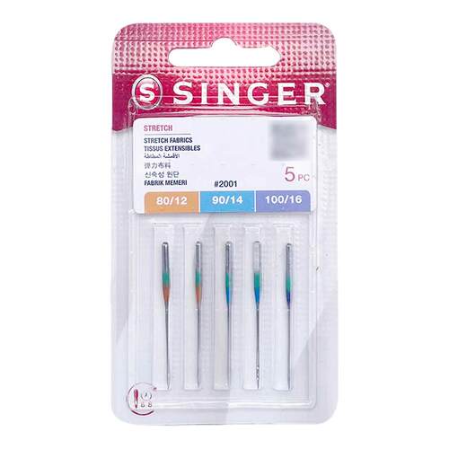 胜家弹力面料机针2001/2045缝纫机配件兄弟重机蝴蝶家用机适用