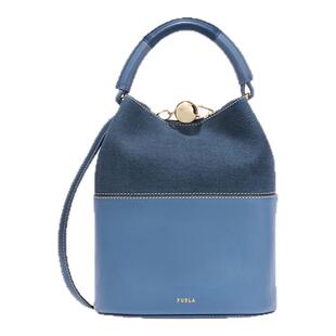 【女神节礼物】FURLA芙拉SFERA牛皮小号女士拼色单肩斜挎包水桶包