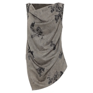 APOZi collection【澹澹系列】春夏百搭不规则背心文艺风荡领上衣