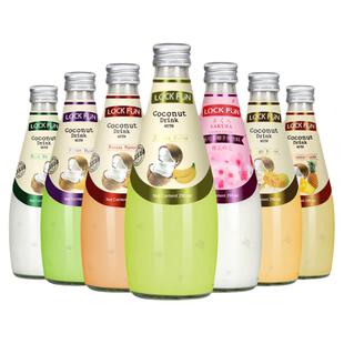 泰国进口乐可芬椰果椰汁饮料290ml瓶装含椰果肉新货火锅搭档饮料