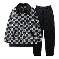 三昌男士家居服三層加厚保暖