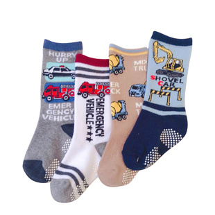 儿童袜子春秋新款棉袜卡通汽车恐龙男童长筒袜日系防滑宝宝高筒袜