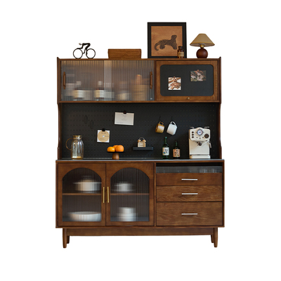 繁丰中古风实木餐边柜新款储物柜