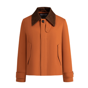 Navigare意大利小帆船拼接翻领短装风衣女士2026春季新款休闲外套