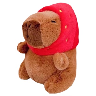 卡皮巴拉毛绒公仔玩具布偶钥匙扣抓机娃娃玩偶背包挂饰小挂件礼物