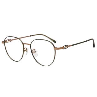 JILLSTUART眼镜框金丝百搭超轻钛架圆形防蓝光近视眼镜JL33057