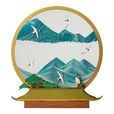 马鹿丹鹤青云摆件礼物