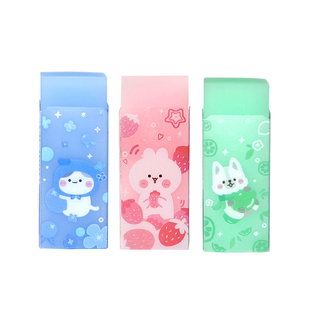 日本seed彩色果冻橡皮擦男女小学生专用铅笔美术绘图高光橡皮专业无碎屑擦得干净象皮擦儿童铅笔擦草莓兔