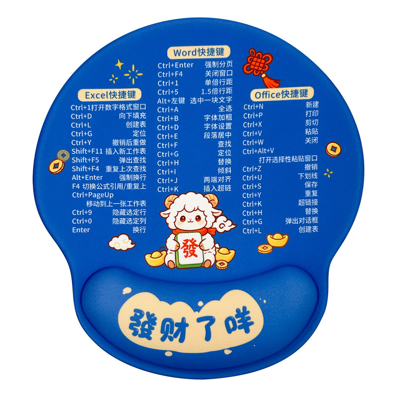 创意发财了咩硅胶护腕鼠标垫