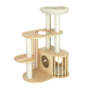 木兰宠猫爬架实木多层猫跳台猫窝一体小户型不占地家用攀爬架小型