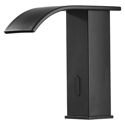 黑色瀑布台盆全自动感应水龙头