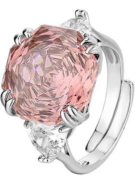 八边形戒指女款轻奢小众设计精致