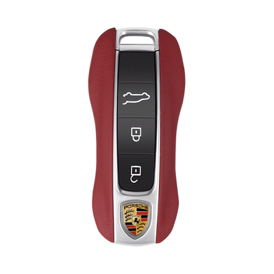保时捷车匙装饰盖车钥匙壳真皮