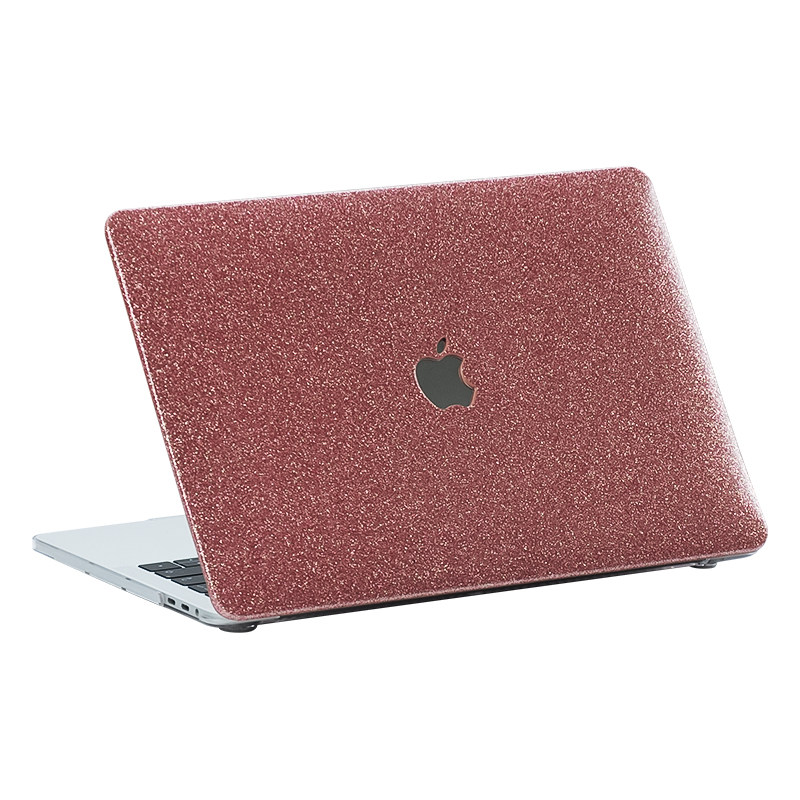 玫瑰金闪粉MacBook皮套防摔