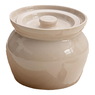 德化瓦罐煨汤坛子隔水炖盅带盖小炖罐家用煲汤陶瓷罐一人一罐喝汤