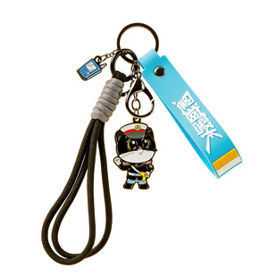 上美影黑猫警长正义出击系列钥匙扣金属挂件配饰钥匙链动漫周边