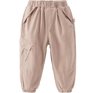 戴维贝拉儿童裤子2026男童冬装加绒裤女童中大童新款束脚裤休闲裤