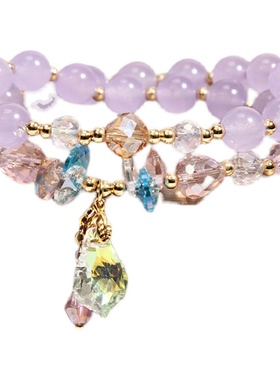 超仙森系双层ins小众风水晶手链