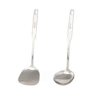 康宁REVERE耐高温304不锈钢锅铲汤勺防滑防烫耐磨锅铲防锈易清洗