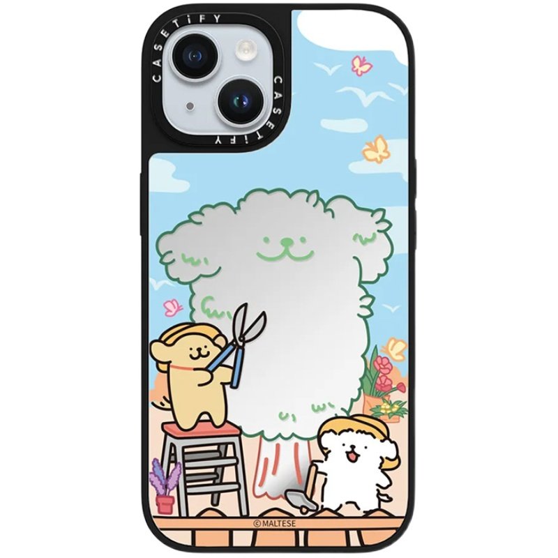CASETiFY Maltese线条小狗 春日美好系列 园丁小狗 适用于苹果iPhone17ProMax/17Pro/Air/16ProMax手机壳