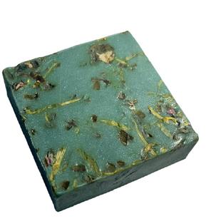 手工皂绿彩花卉手工精油皂洗面洁面洗澡植物天然香皂嫩肤清洁