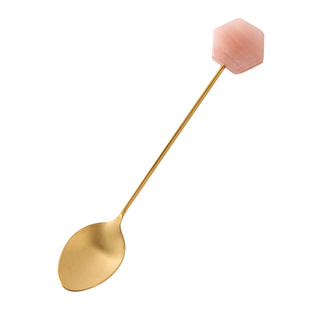 肆月日式几何咖啡勺不锈钢甜品创意勺ins简约搅拌勺可爱复古创意