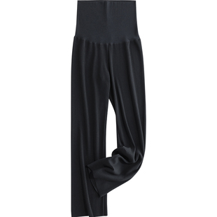 孕妇休闲裤子秋冬外穿不勒肚子孕妇阔腿直筒裤怀孕期宽松裤子显瘦