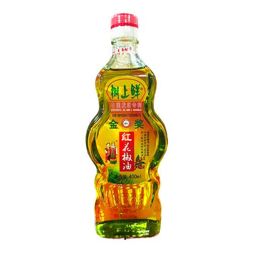 树上鲜红花椒油400ml 玻璃瓶装正品保证一料多用破损包赔厨房烹饪