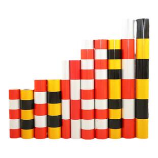 国产40/80cm黑黄红白反光膜警示桩反光贴电线杆反光条防幢柱子带
