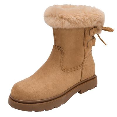 达芙妮正品冬季加绒马丁靴女短靴