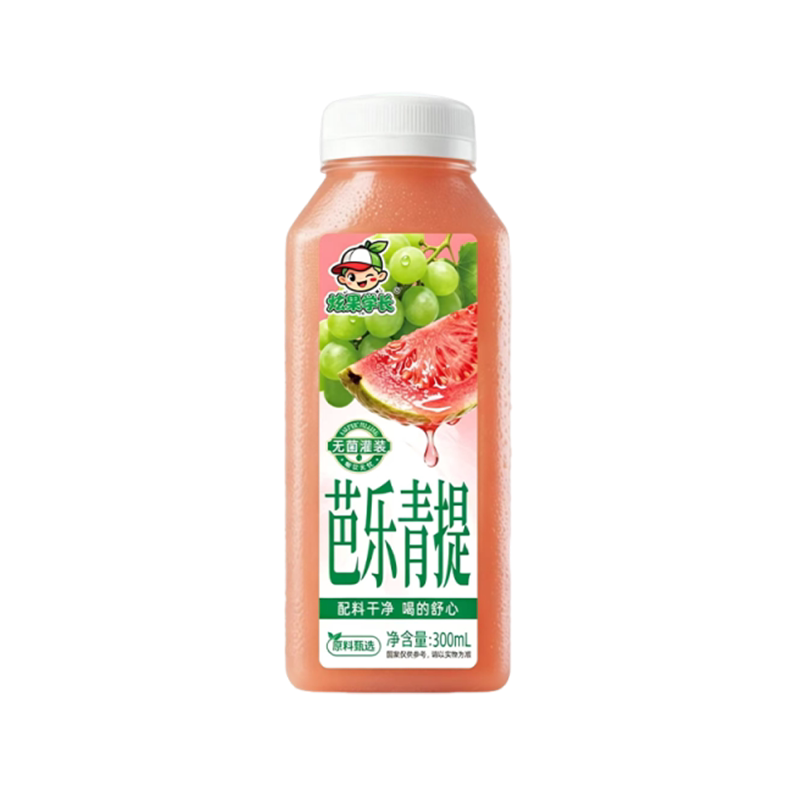 【300ml*16瓶】100%芭乐青提复合果汁饮料无添加剂酸甜可口特价批