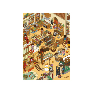 午聚篇造景贴纸拾光集7.0年味三时系列新年节日系列微缩场景3D立体贴画手帐手工玩具女孩打发时间新年礼