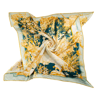 上海故事2025新款桑蚕丝真丝印花披肩大方巾丝巾妈妈款礼物礼盒装