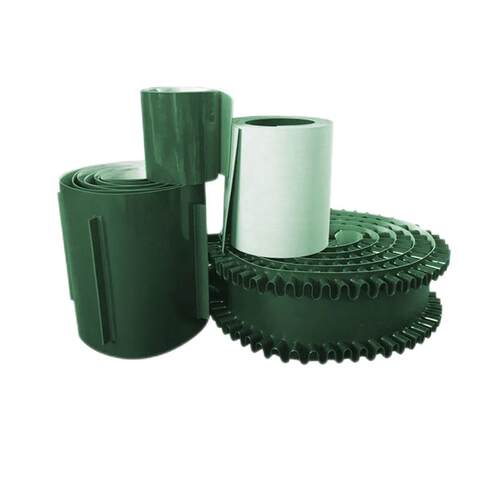 PVC PU绿色白色输送带流水线物流定制打孔传送带挡板裙边提升皮带