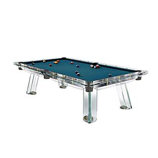 高端台球桌透明水晶玻璃家用钢化中式桌美式亚克力标准黑八型商用