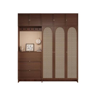 中古藤编超薄翻斗鞋柜家用门口