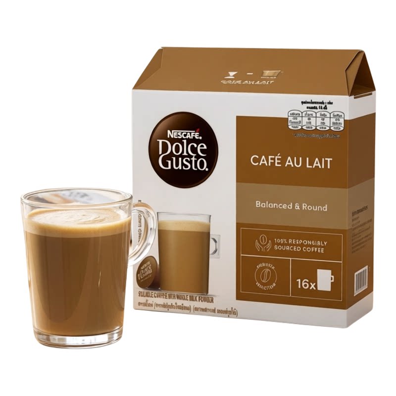 NESCAFÉ Dolce Gusto香港进口牛奶咖啡胶囊办公上班快捷方便160g
