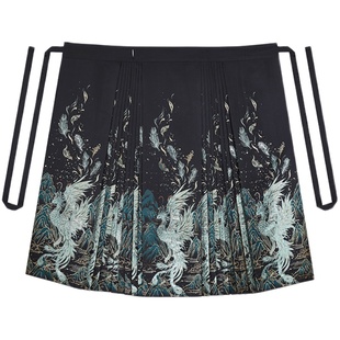 青羽织造司原创明制汉服半高领衬衫上衣仿妆花马面裙套装2025新款