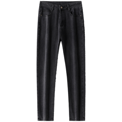 金盾秋季2024新款牛仔裤男高腰直筒男裤宽松高端休闲弹力水洗长裤