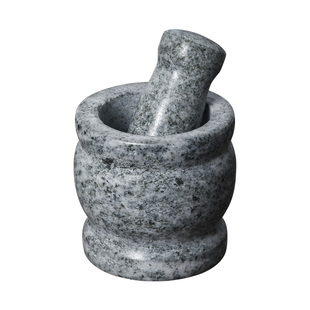 天然石臼子蒜臼子家用青石捣蒜器捣药罐研磨器剥蒜器压蒜器打蒜泥