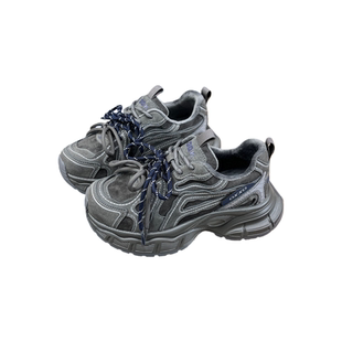 2025冬季新款加绒复古松糕底老爹鞋女真皮百搭多鞋带增高休闲棉鞋