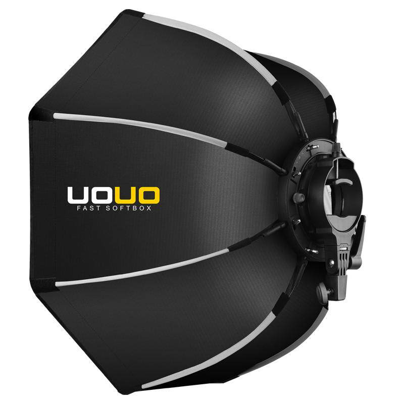 UOUO55/65/90/120二代快装八角柔光箱便携摄影热靴机顶闪光灯适用神牛V1/AD100/AD300保富图A1外