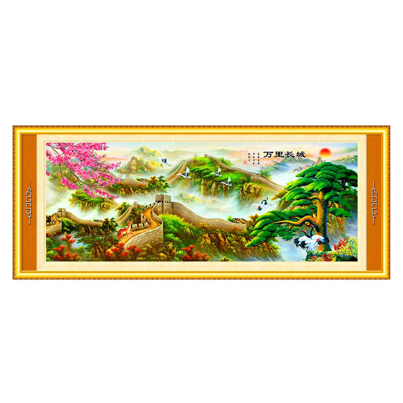 ks迎客松大幅十字绣