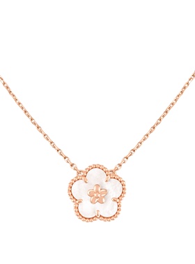 彩金梅花项链锁骨链轻奢小众